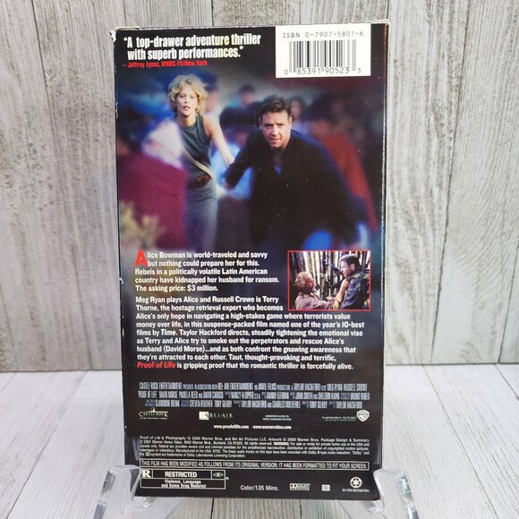 Proof Of Life VHS Tape 2000 - Meg Ryan Russel Crowe - Picture 2 of 5